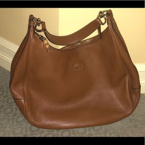 Brown Leather Coach Bag